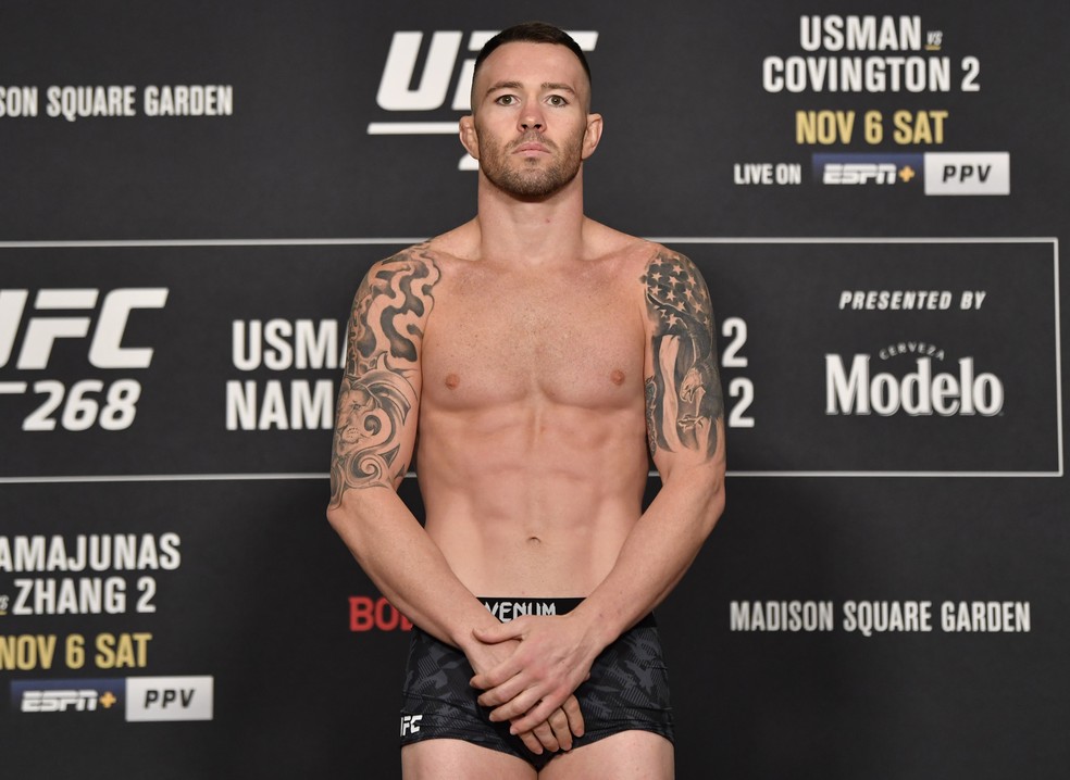 Colby Covington pesagem oficial UFC 268 — Foto: Getty Images