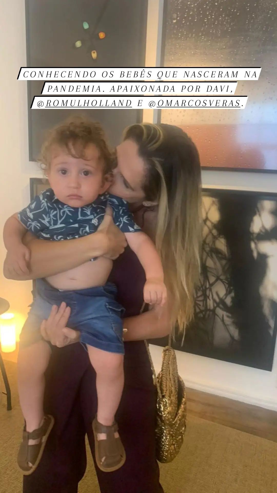 Ingrid Guimarães e Davi, filho de Marcos Veras e Rosanne Mulholland (Foto: Reprodução/Instagram)
