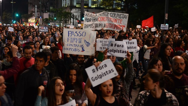 Protesto contra impeachment e contra o presidente Michel Temer, no dia 31 de agosto (Foto: Rovena Rosa/ Agência Brasil)