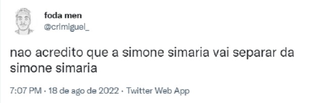 Separação de Simone e Simaria rende memes (Foto: Reprodução/Twitter)