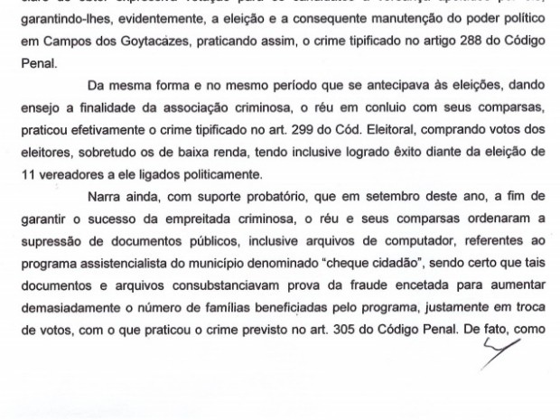Decisão judicial fala em associação criminosa e compra de voto de Garotinho (Foto: Reprodução)