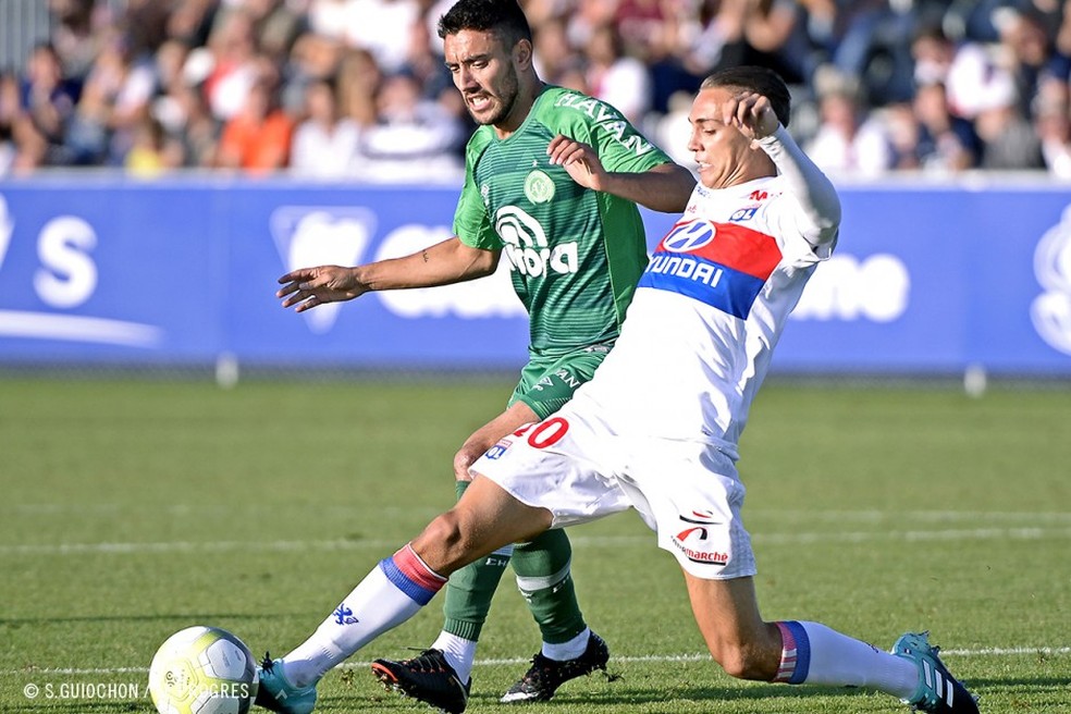 Alan Ruschel no amistoso contra o Lyon (Foto: Divulgação/Lyon)