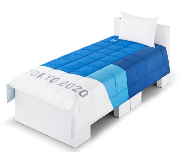 Quartos dos atletas olímpicos terá cama feita de papelão e colchão de polietileno (Foto: Divulgação)