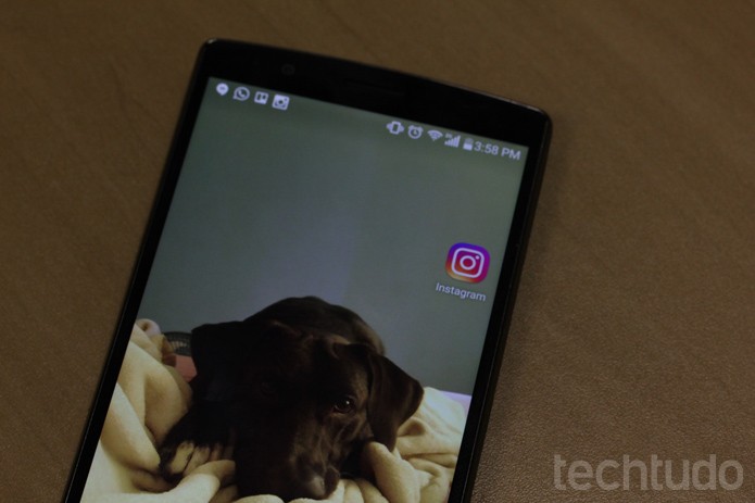 Novo ícone do Instagram em smartphones é colorido, mas app é em preto e branco (Foto: Melissa Cruz / TechTudo)