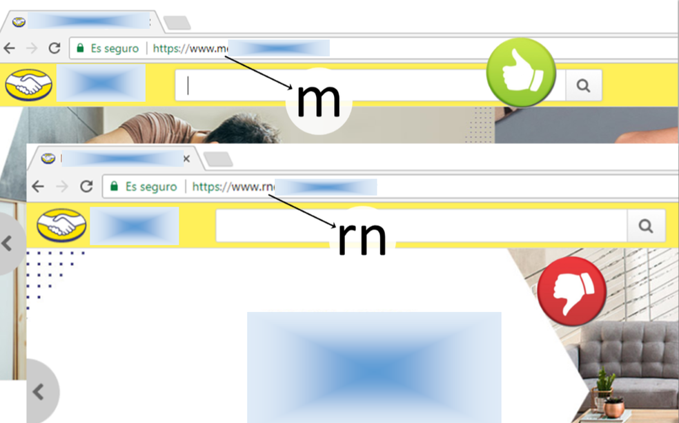 Criminosos criam sites falsos com pequenas mudanças na URL para enganar consumidores — Foto: Reprodução