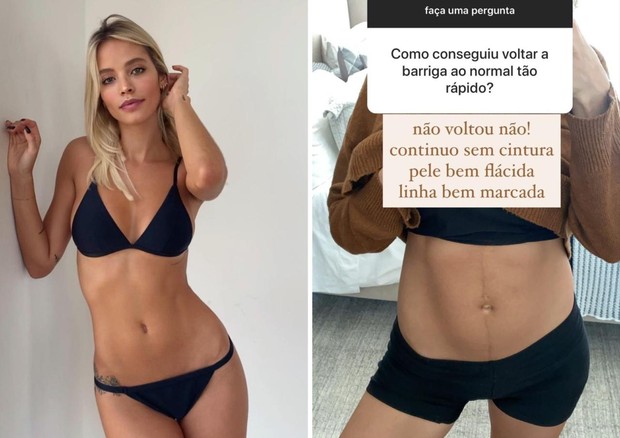 Carol Dias mostra barriga 2 semanas após dar à luz; compare com o antes (Foto: Reprodução/Instagram)