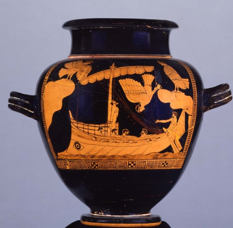 Vaso grego que retrata cena da 'Odisseia' (Foto: Divulgação/British Museum)