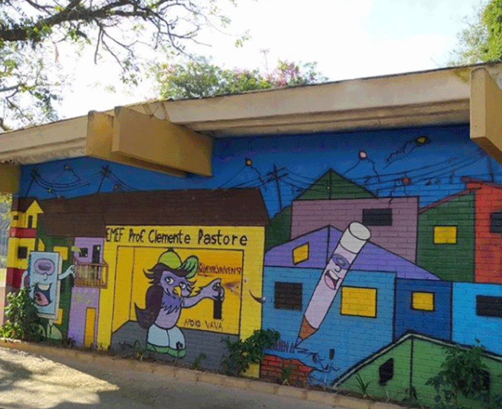 Escola municipal professor Pastore, na Zona Sul de SP &mdash; Foto: Reprodu&ccedil;&atilde;o/Instagram