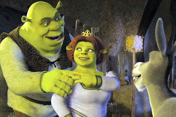 Os ogros Shrek e Fiona com o Burro (Foto: Reprodução)