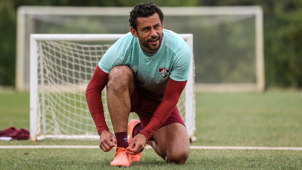 Fred em treino do Fluminense � Foto: Lucas Mer�on / FFC