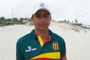 Preparador físico do Sampaio, Pedro Henrique (Foto: Afonso Diniz/GloboEsporte.com)
