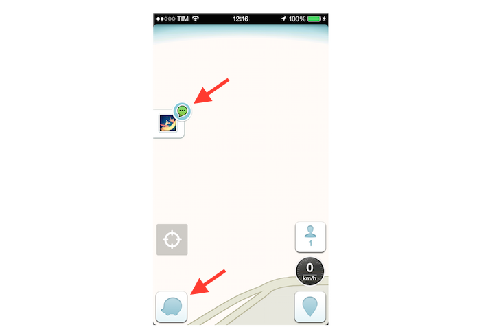Mensagem recebida aparecendo no mapa do Waze (Foto: Reprodu??o/Marvin Costa)