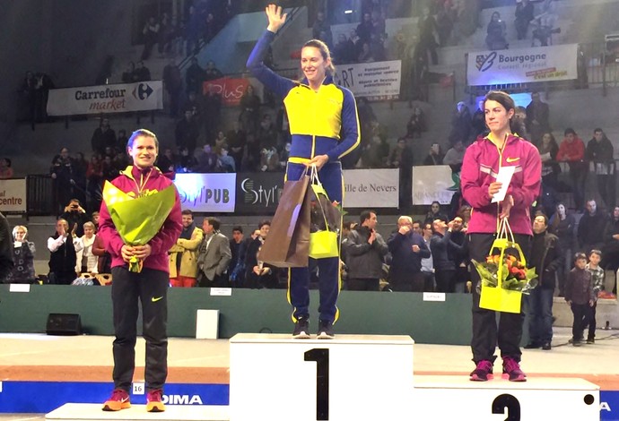 Fabiana Murer bate recorde sul-americano no salto com vara na França (Foto: Arquivo Pessoal)