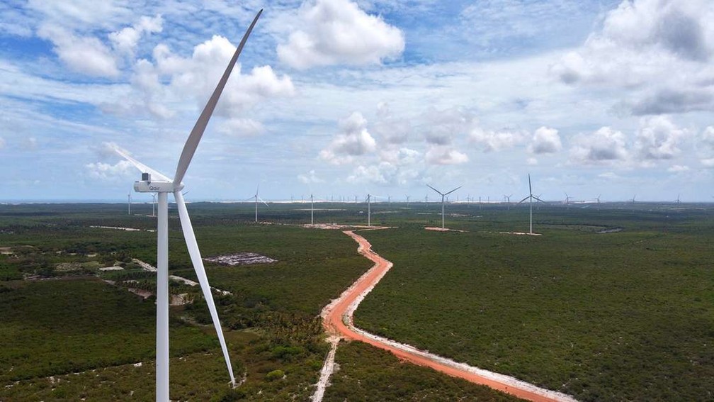 Terras de litígio entre Ceará e Piauí têm forte potencial para geração de energia limpa; atualmente, parques eólicos na região somam 598 aerogeradores — Foto: Arquivo SVM