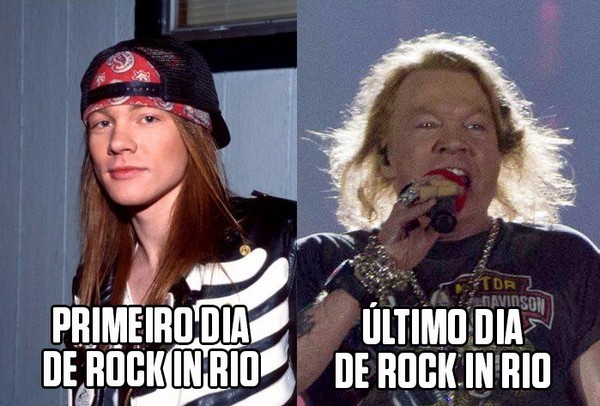 A Zoeira Nao Tem Fim Aparencia De Axl Rose Vocalista Do Guns N Roses Inspira Memes Hilarios Veja Os Melhores Comentarios Das Redes Rock In Rio Multishow