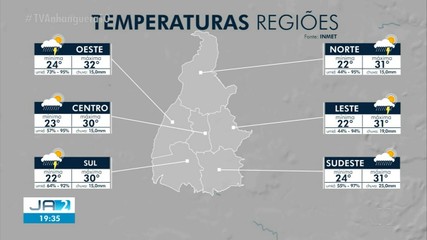 Tocantins tem alerta de temporais; confira a previsão do tempo