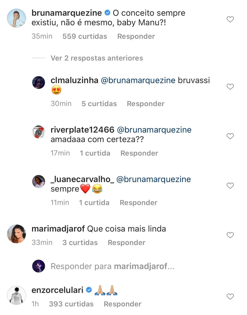 Bruna Marquezine comenta em foto de Manu Gavassi (Foto: Instagram/ Reprodução)