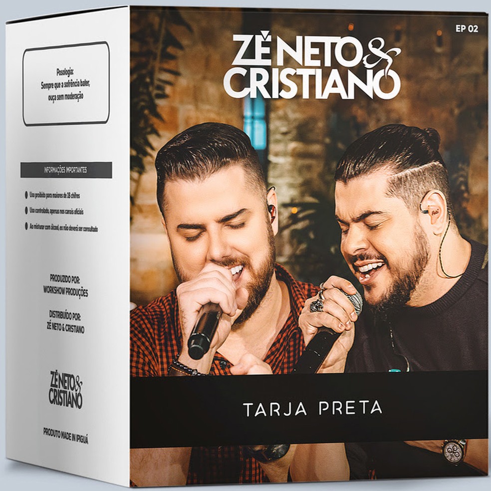 Capa de 'Tarja preta EP 02', de Zé Neto & Cristiano — Foto: Divulgação