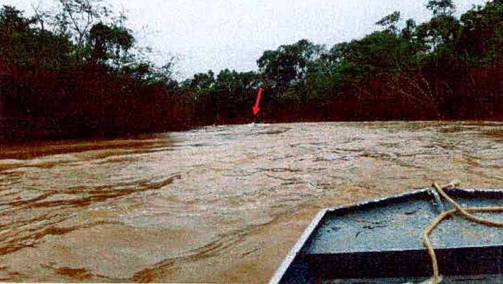 Registro mostra em que lado do rio o médico Eduardo Velloso estava no momento do acidente  — Foto: Reprodução
