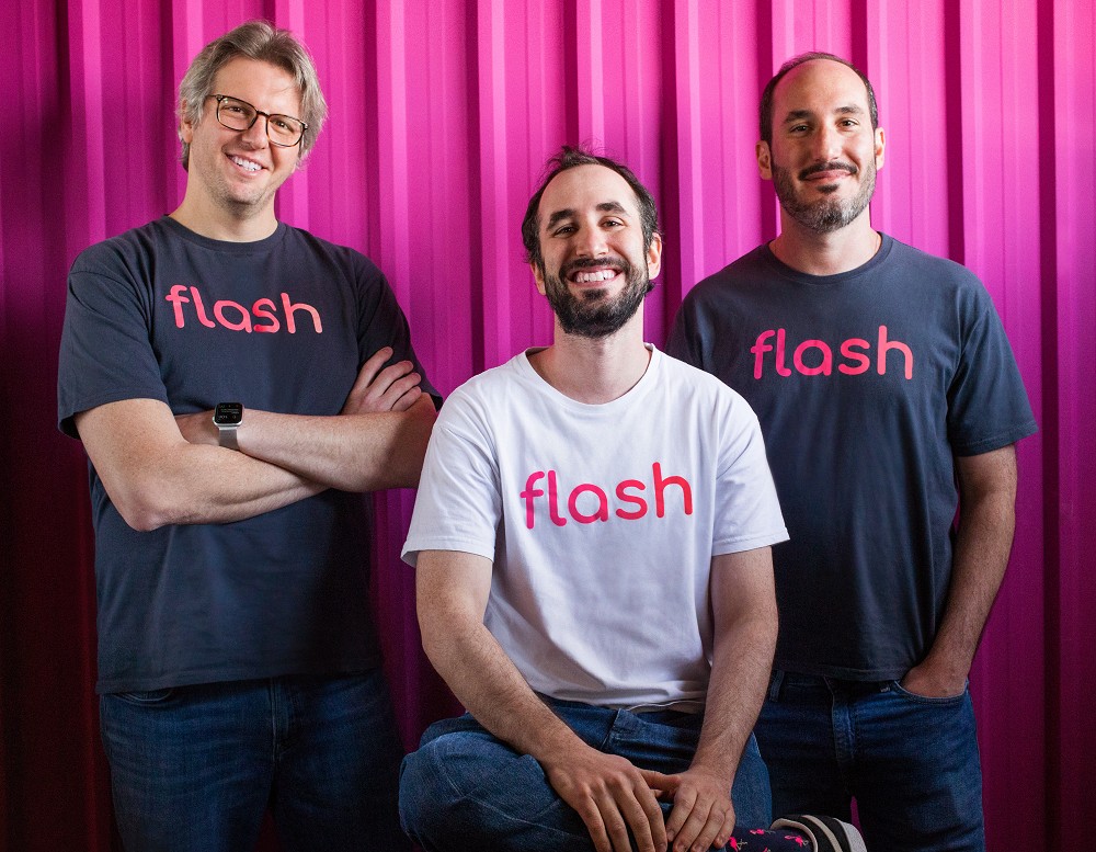 Ricardo Salem, fundador e CEO; Guilherme Lane, CTO; e Pedro Lane, fundador da Flash (Foto: Divulgação)