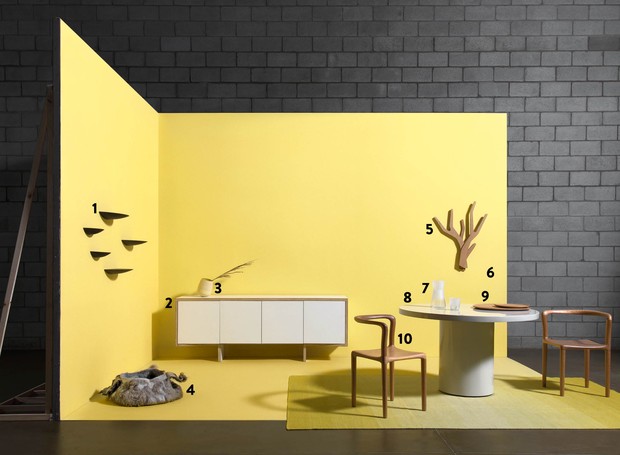 Ambiente minimalista amarelo (Foto: Carlos Cubi / Editora Globo)