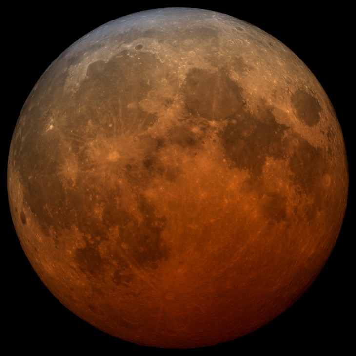 Imagem retrata o eclipe lunar total de 2021 que acontece nesta quarta-feira (26) (Foto: NASA’s Scientifc Visualization Studio)