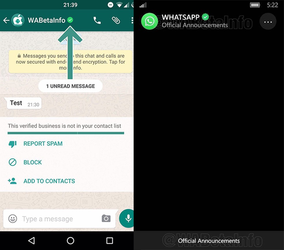Empresas poderão emitir comunicados oficiais via WhatsApp (Foto: Reprodução/WABetaInfo)
