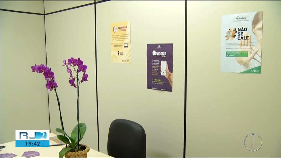 Espaço onde funciona o Projeto Violeta, para atender vítimas de violência doméstica, funciona em Itaipava. — Foto: Reprodução / Inter TV