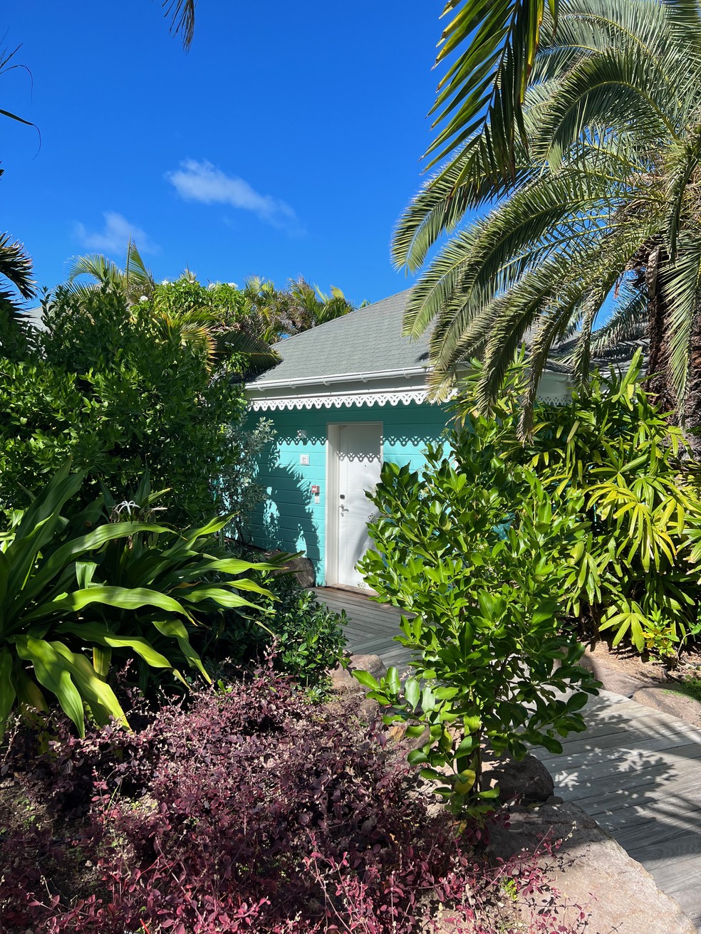 Menos é mais: a ilha é de estilo aparentemente simples, mas muito sofisticado, a exemplo dos chalés do Le Guanahani — Foto: Arquivo pessoal 