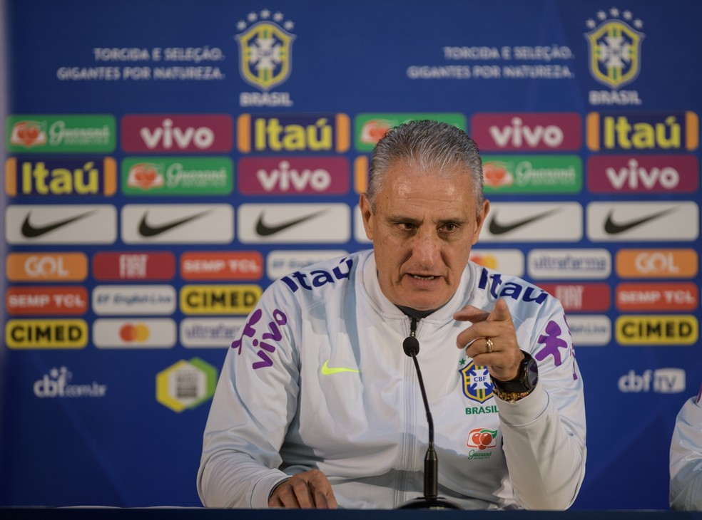 Tite fez rasgados elogios a Everton na entrevista de sexta — Foto: Pedro Martins / MoWA Press