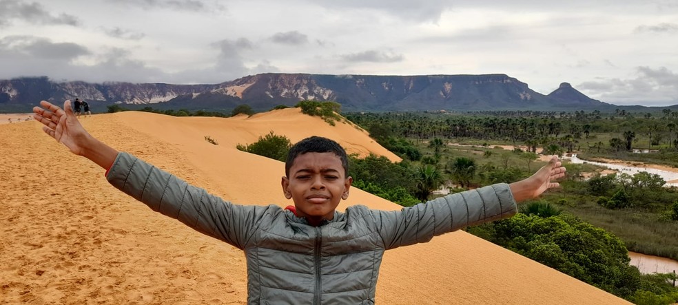 Fillipe disse que sonha em ser bombeiro militar — Foto: Arquivo Pessoal