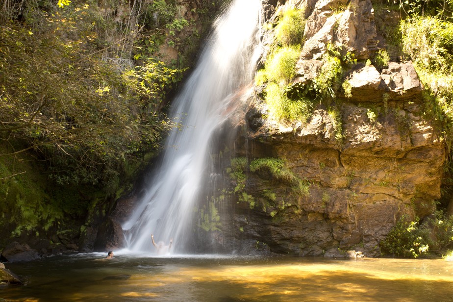 Cachoeira da Andorinha, localizada na Chapada dos Guimarães, no Mato Grosso
