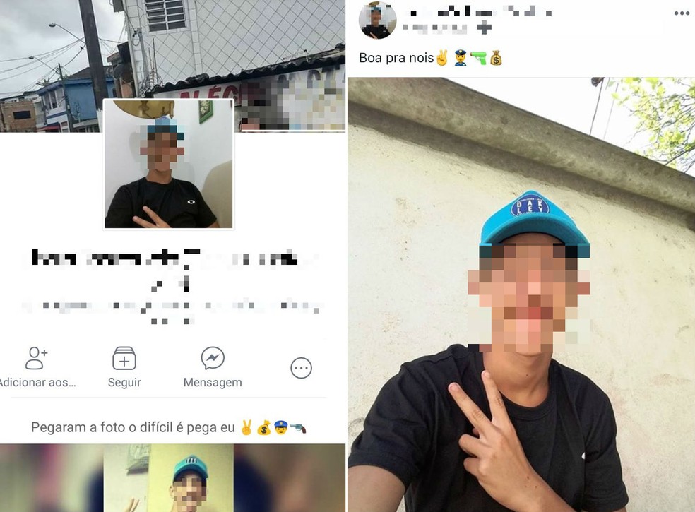 Adolescente desafia a polícia após ser identificado por envolvimento em crimes (Foto: Reprodução)