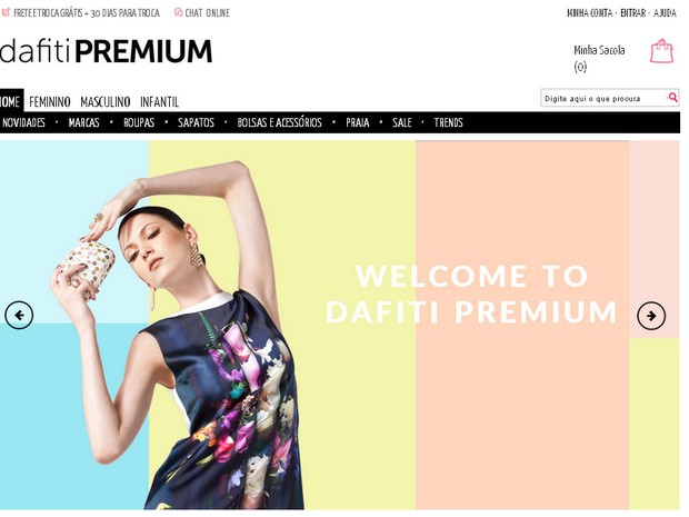 Layout do novo site Dafiti Premium (Foto: Reprodução)