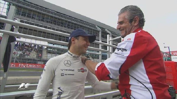 Maurizio Arrivabene pede desculpas a Felipe Massa no treino livre para o GP da Áustria (Foto: Reprodução/Twitter)