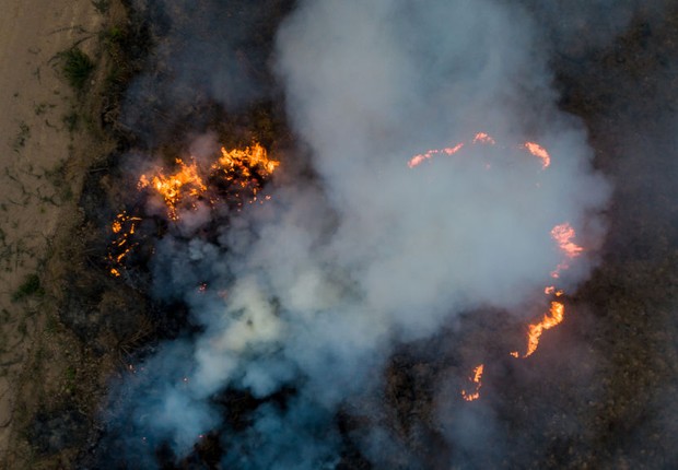 incendio no pantanal (Foto: Buda Mendes/Getty Images)