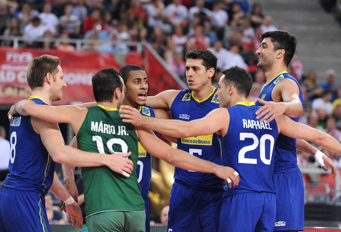 vôlei Brasil comemoração (Foto: FIVB)