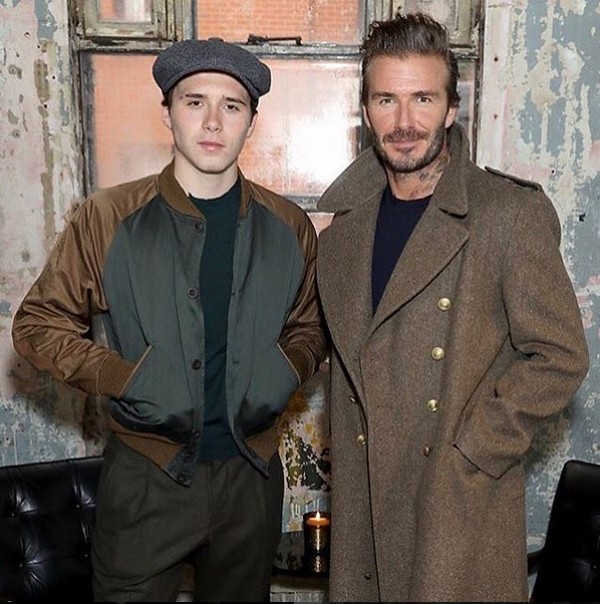 David Beckham e o filho Brooklyn (Foto: Reprodução / Instagram)