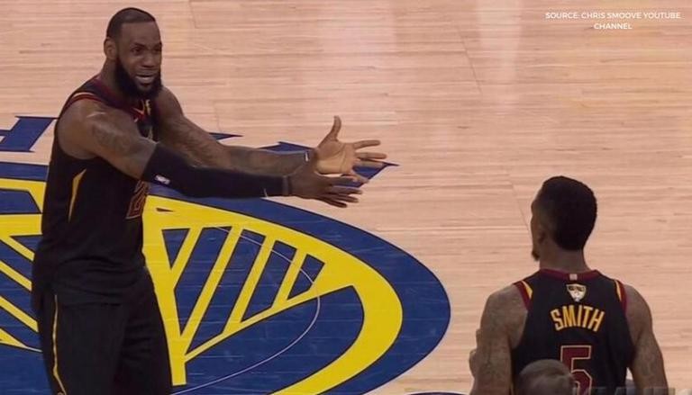 Erro de J.R. Smith na final da NBA virou meme com reação de Lebron (Foto: Reprodução/TV)