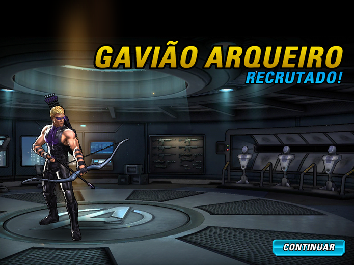 Recrute heróis Marvel como o Gavião Arqueiro (Foto: Reprodução/Felipe Vinha)