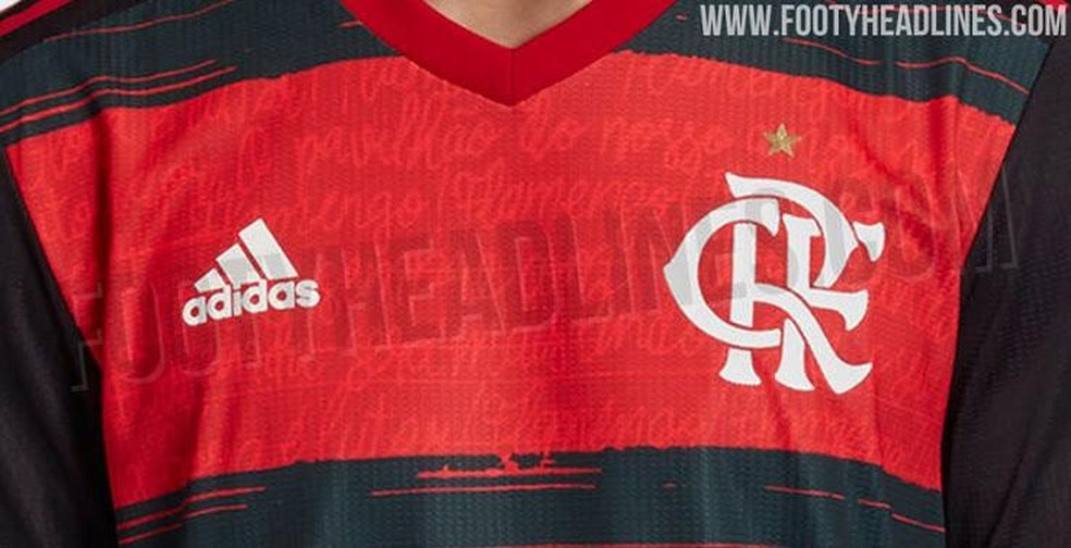 Detalhes da nova camisa do Flamengo — Foto: Reprodução / Footy Head Lines