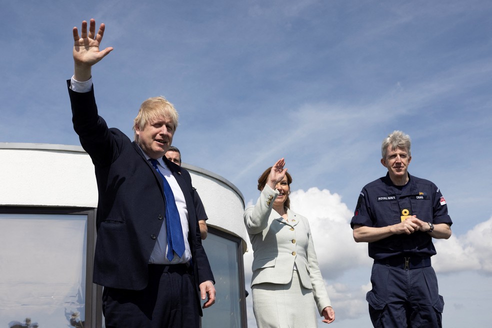 O primeiro-ministro britânico, Boris Johnson, em visita Dover