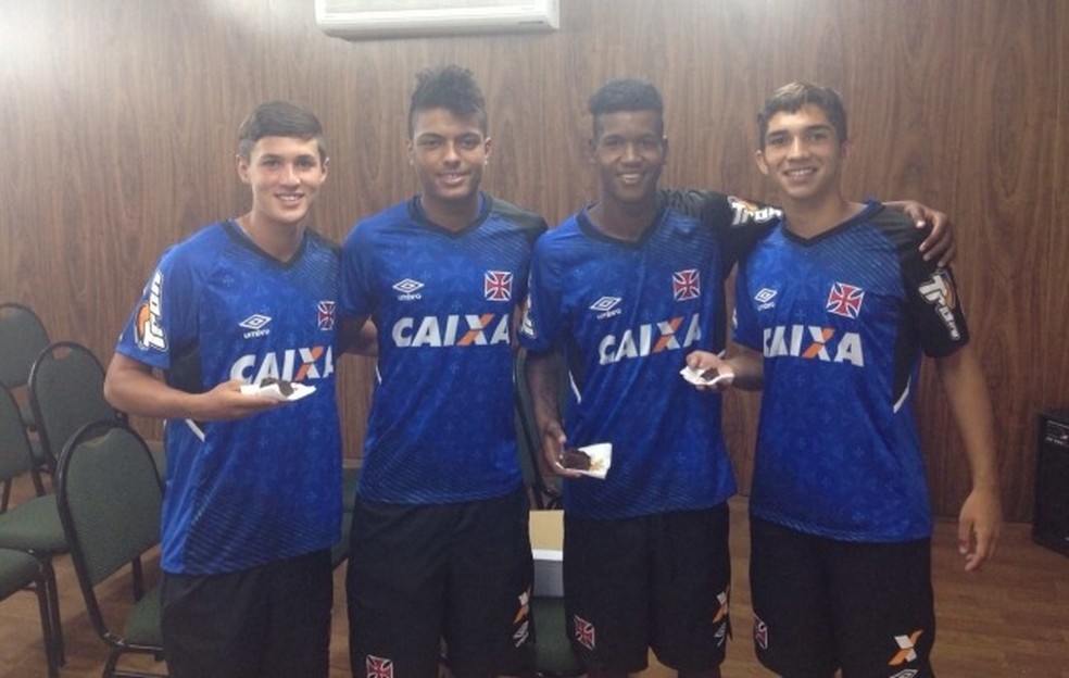 Mateus Vital, Evander, Alan e Andrey quando disputaram a Copa São Paulo de Juniores (Foto: Arquivo pessoal)