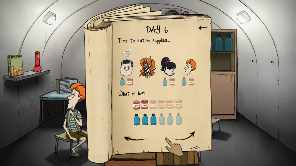 Em 60 Seconds!, o objetivo é sobreviver com sua família em um abrigo nuclear — Foto: Reprodução/Steam