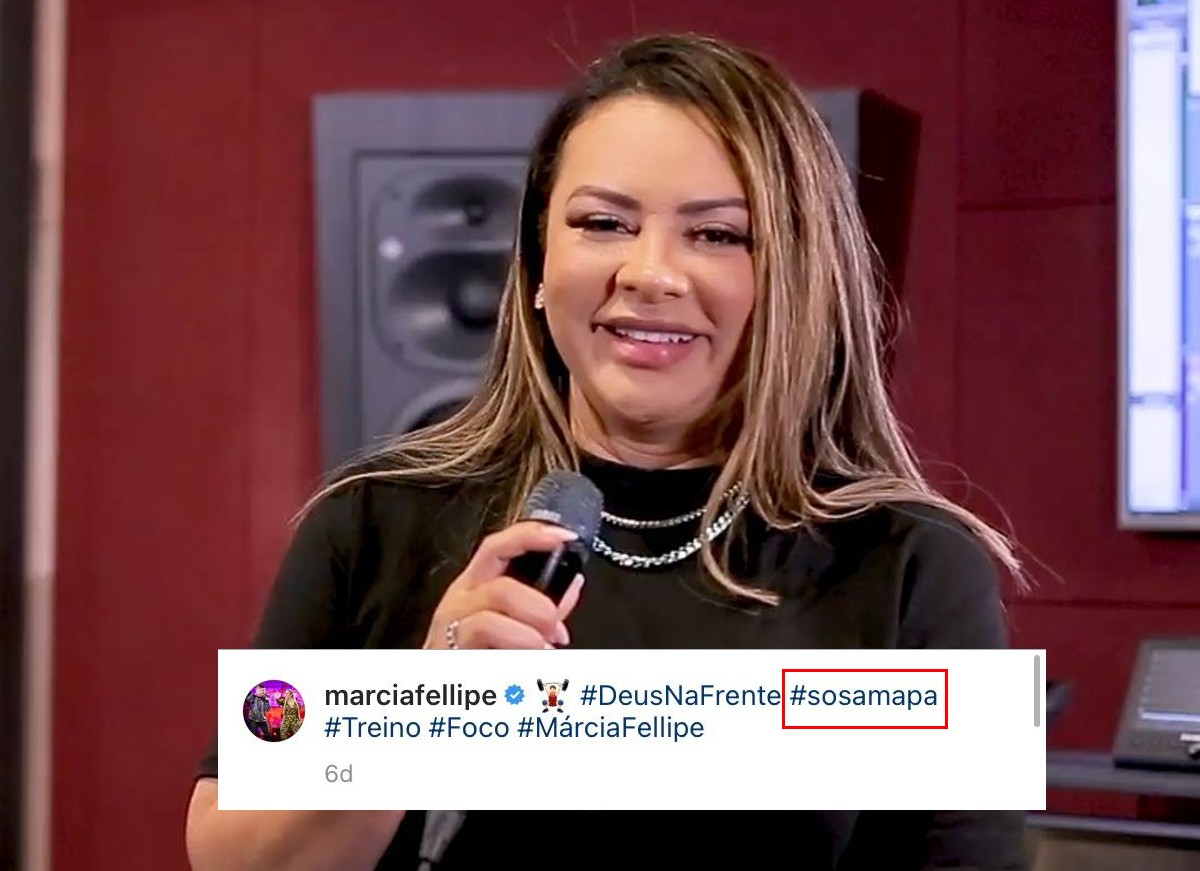 Márcia Fellipe usa hashtag 