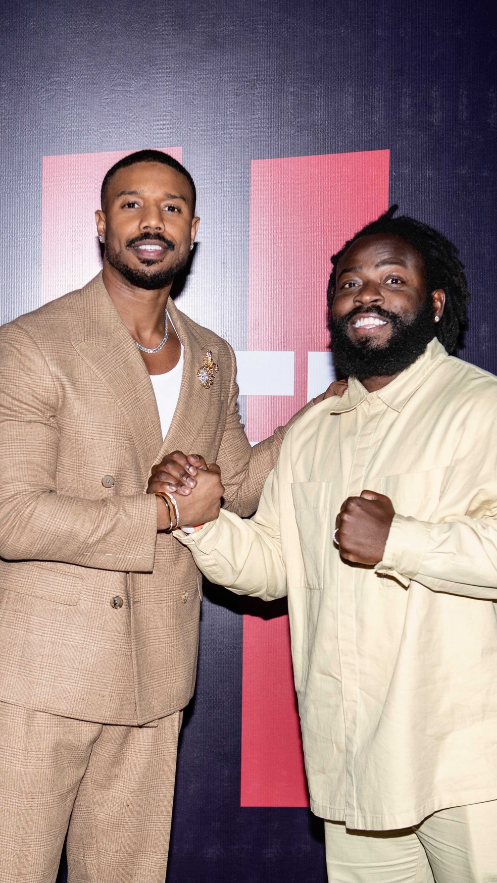 Michael B. Jordan e Douglas Silva — Foto: Reprodução/Instagram