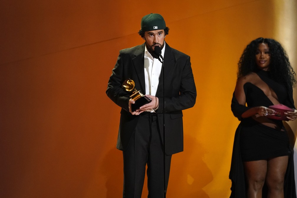 Bad Bunny ganha prêmio de música urbana no Grammy 2023 — Foto: AP Photo/Chris Pizzello