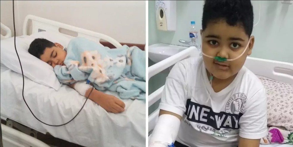 Família foi à Justiça para garantir tratamento contra anemia rara para menino de oito anos — Foto: Arquivo Pessoal