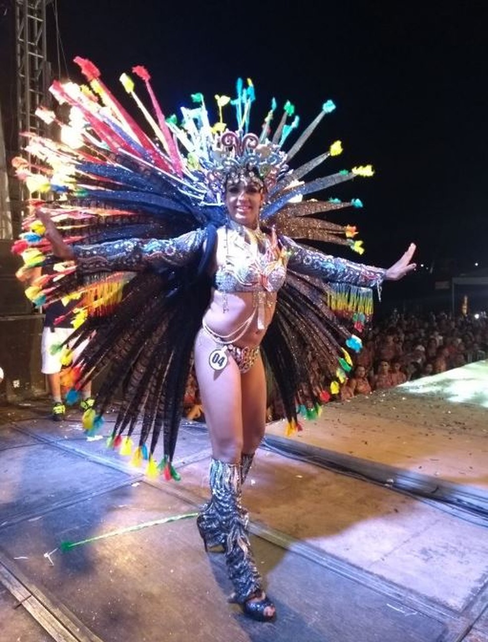 Clara Cristina é a Rainha Gay do carnaval 2018 em Rio Branco (Foto: Iryá Rodrigues/G1 )