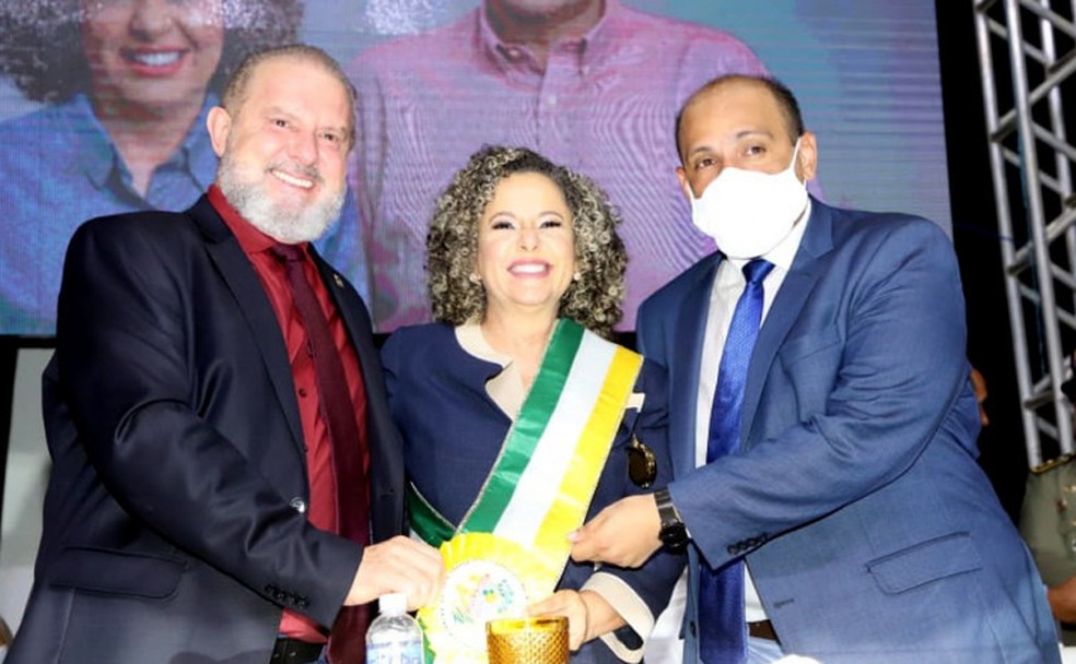 Mauro Carlesse, Josi Nunes e Gleidson Nato — Foto: Esequias Araújo/Governo do Tocantins